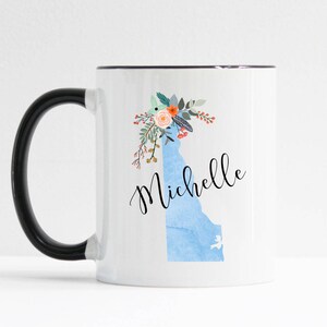 Delaware Mug / Personalized Mug / Custom State Mug / Friend Gift / Delaware Gift /  11 or 15 oz / State of Delaware / 1