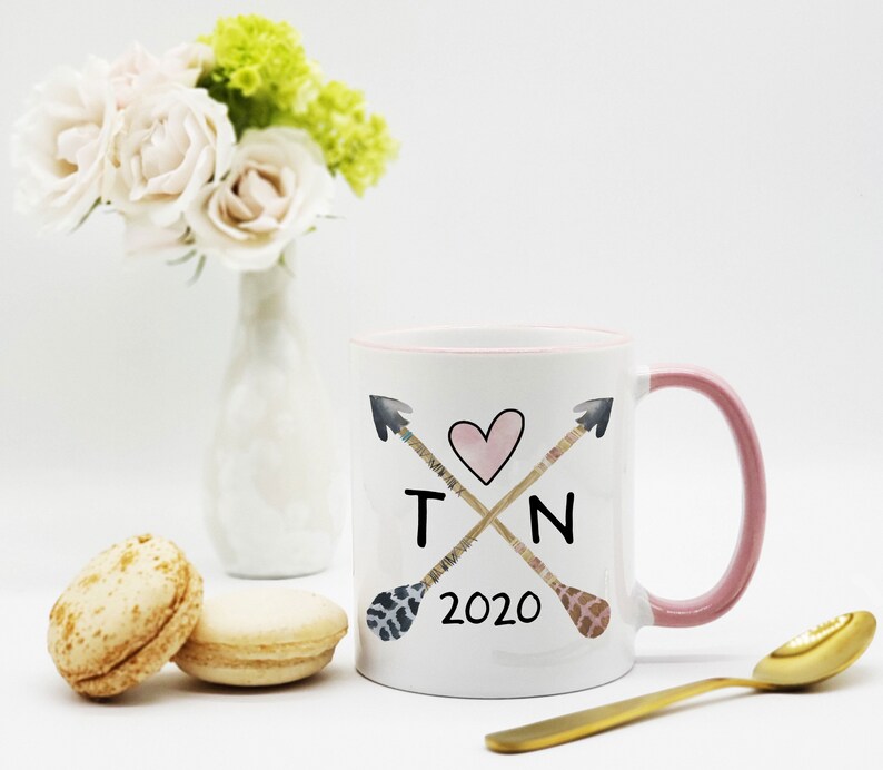 Custom Engagement Mug / Custom Wedding Mug / Arrow Mug / Personalized Mug / Wedding Gift / Anniversary Gift / Valentine's Gift image 2