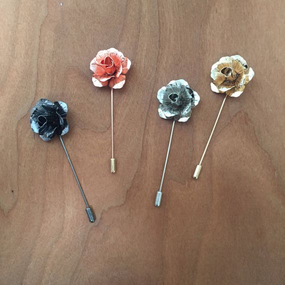 Gold Dipped Lapel Flowers