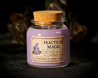 Practical Magic Candle | Lavender, Rosemary, Sage, Sea Salt | Witch Gift, Witchy Woman, Witchcore | Coconut Beeswax, Non-Toxic, Eco-Friendly