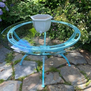 Mid-Century Modern Cast Aluminum Large Patio Dining Table of the Period Attributed to Molla Stunning Garden Piece from a One Family Estate