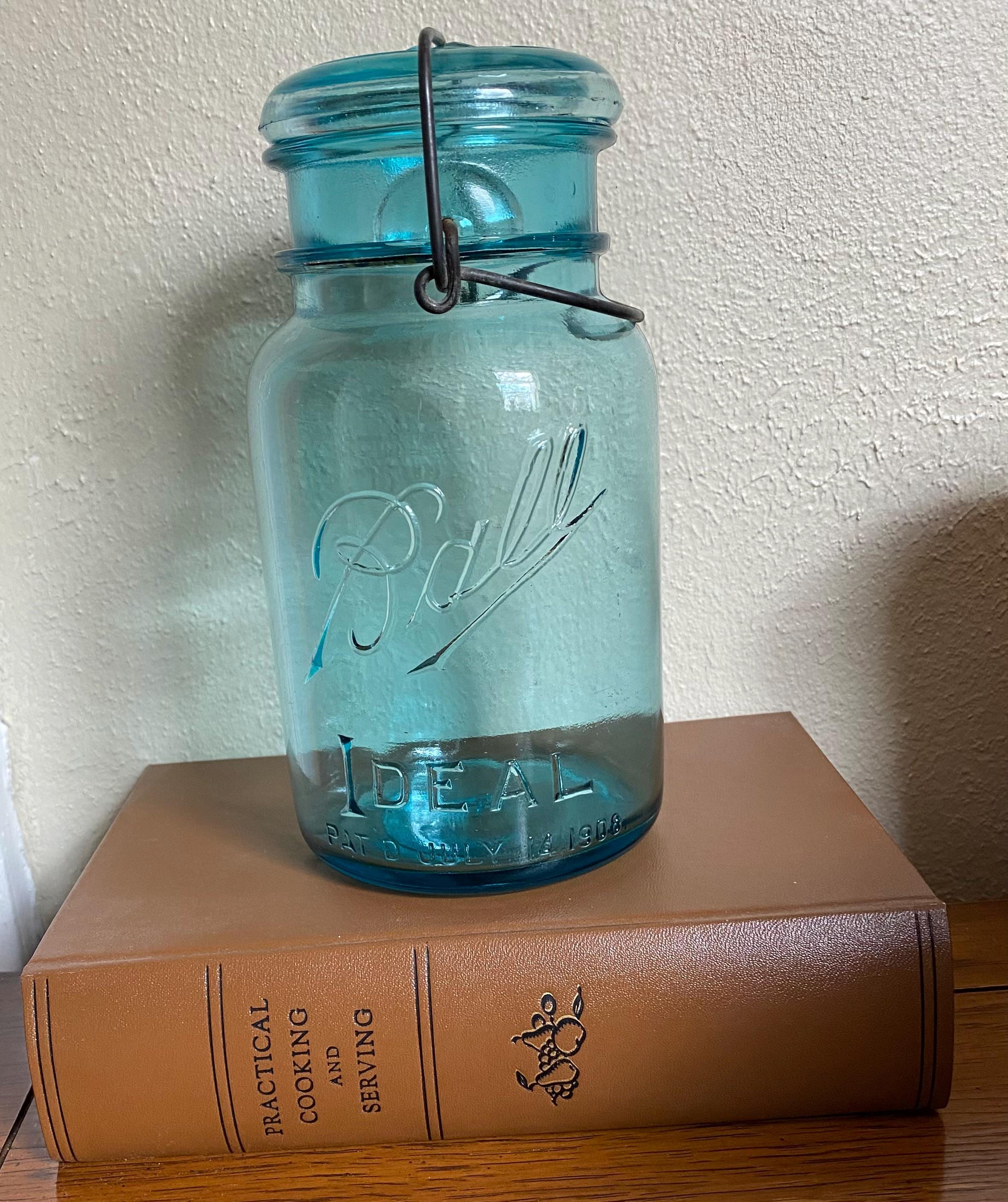 Antique Ball Ideal Aqua Blue Quart Canning Jar - Pat D 1908 - Etsy