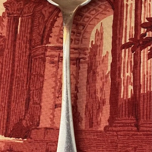 Sterling Towle Serving Spoon Lafayette Marked Sterling, Feldenheimer Verso Handle, 925/100, Lion, Fleur de Lis, Eagle Symbols. C. 1905
