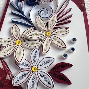 Quilling Card, Birthday Quilled Card, Handmade Birthday Card, Handmade Greeting Card, Handmade Thank You Card, Quilling Handmade Card