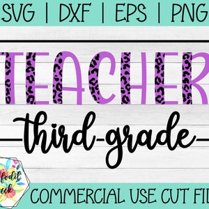 Third Grade Teacher SVG | Teacher Gift | Teacher shirt SVG | School SVG