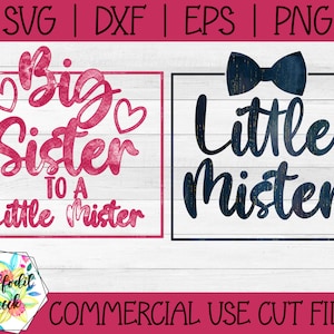 Große Schwester SVG | Großes Schwestershirt | Kleiner Bruder SVG | Kleiner Mister SVG