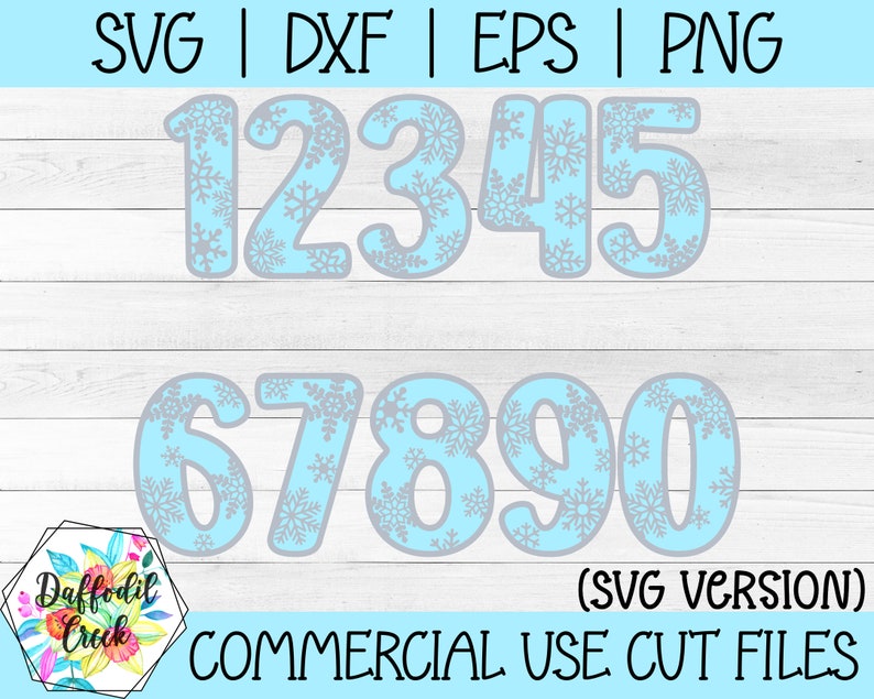 Snowflake Numbers SVG | Snowflake SVG | Winter Birthday SVG - Etsy