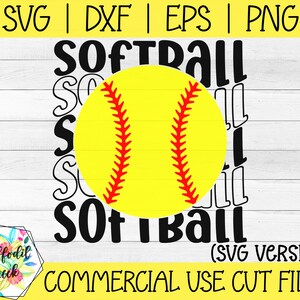 Retro Softball SVG | Groovy Softball SVG | Softball Mom SVG