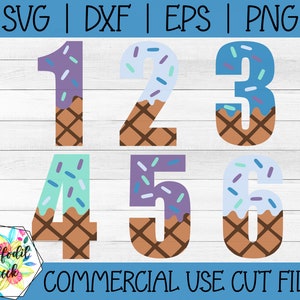 Ijs nummers SVG | IJsverjaardag | IJs bundel SVG