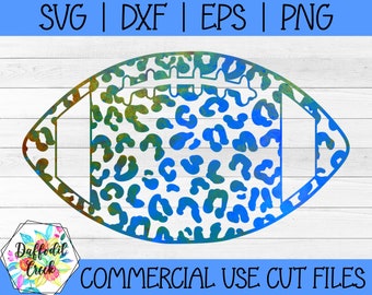 Leopard Football SVG | Cheetah Print SVG | Football SVG