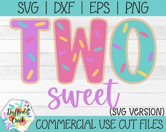 Two sweet SVG | Donut Birthday | 2nd Birthday SVG