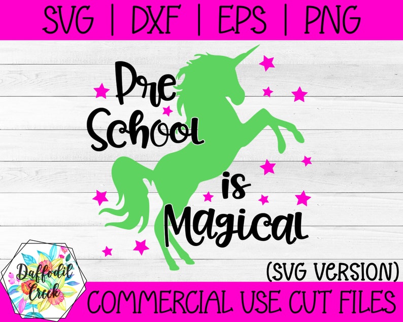 Preschool is Magical SVG | Unicorn SVG | Girls Back to School Design - Etsy