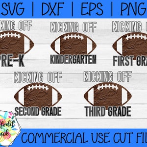 Football School SVG Bundle | Boy Back to School SVG | First Day of School Design