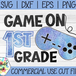 Spiel auf 1.Klasse SVG | Videospiel Controller SVG | Jungen Erstklässler SVG | Videospiel Shirt