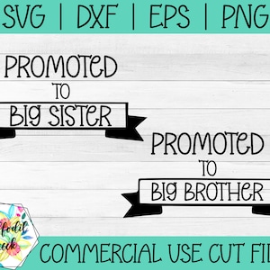 Promoted to Big Sister SVG | Big Brother SVG | Sibling shirts |