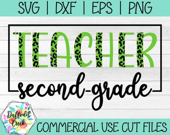 Insegnante di seconda elementare SVG / Regalo insegnante / Camicia insegnante SVG / Scuola SVG