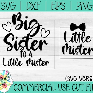 Große Schwester SVG | Große Schwester Shirt | Kleiner Bruder SVG | Kleiner Herr SVG