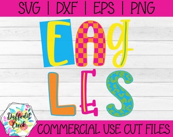 Eagle Mascot SVG | Colorful Mascot SVG | Eagles PNG