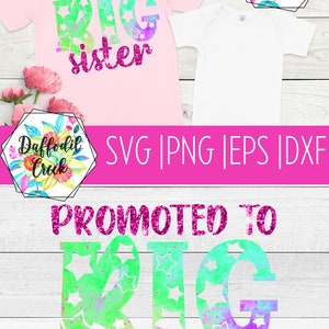 Promoted to Big Sister SVG Big Sister Gift Big Sis Shirt - Etsy image.