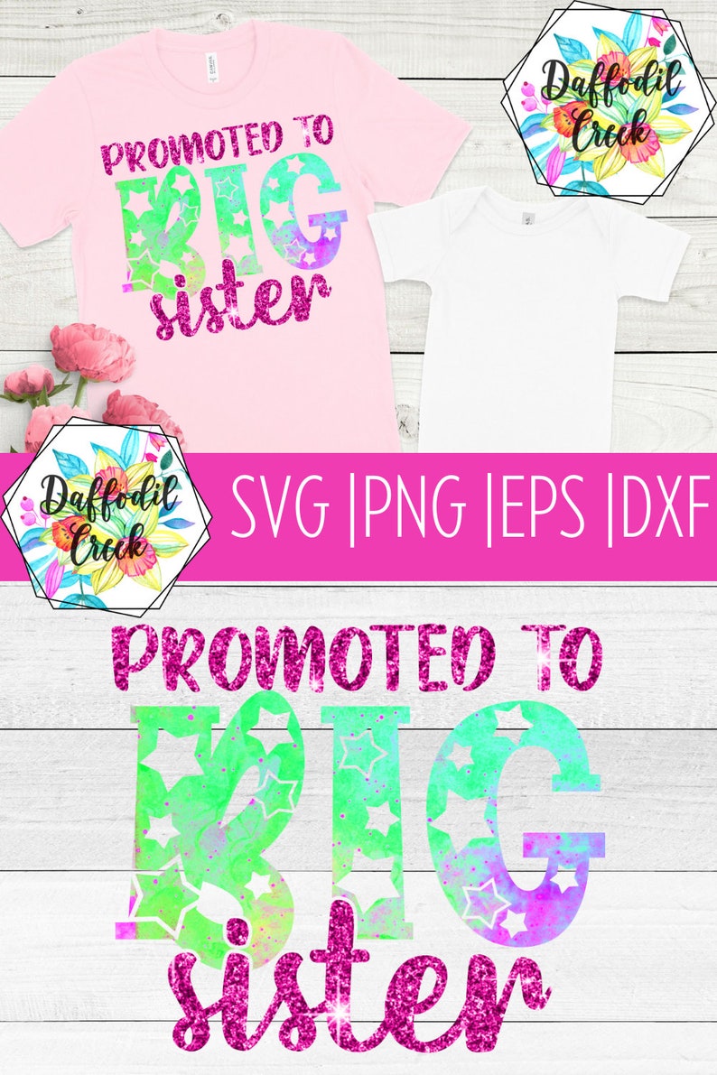 Promoted to Big Sister SVG Big Sister Gift Big Sis Shirt - Etsy