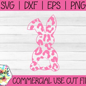 Leopard Kaninchen SVG | Ostern-Shirt Motiv | Hase Clipart | Gepard Häschen SVG