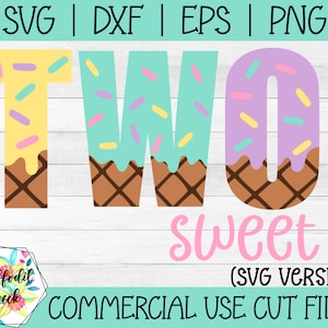 Zwei Süße Geburtstag SVG | Eis Geburtstag | Eis SVG