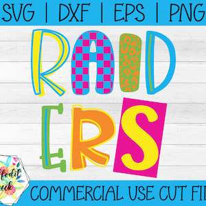 Raiders Mascot SVG | Colorful Mascot SVG | Raiders PNG
