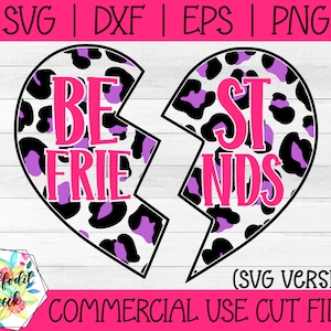 Beste Freundin SVG | Leopard Herz Design | BFF Shirt | Besties SVG