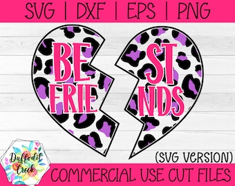 Beste vriend luipaardhart, png| Shirtontwerp BFF (digitale download)