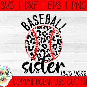 Honkbal SVG | Leopard Print SVG Honkbal Zuster SVG | Cheetah Print svg |