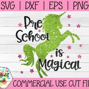 Preschool is Magical SVG | Unicorn SVG | Girls Back to School Design