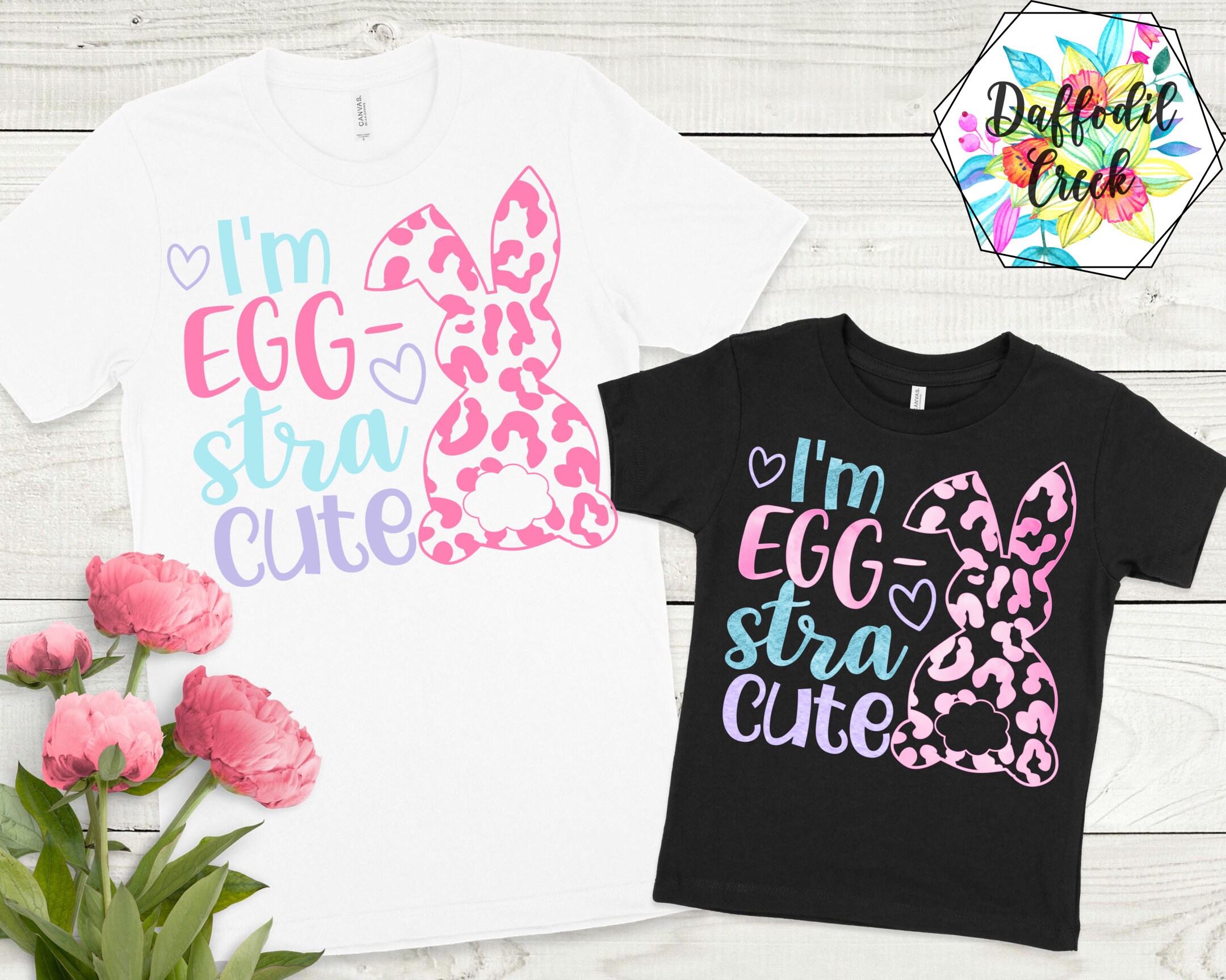Leopard Bunny SVG | I'm a Little Eggstra Cute SVG | Funny Easter SVG - Etsy