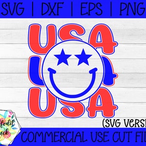 Fourth of July SVG | Smiley Face SVG | 4th of July SVG