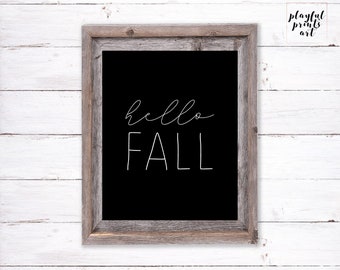 Hello Fall Print - Etsy