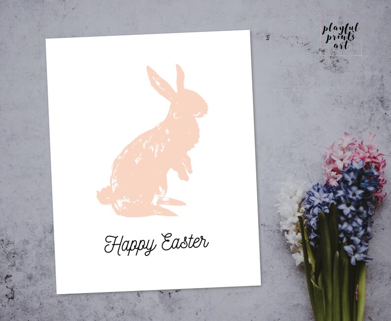 Instant Download Happy Easter Decor Print Printable Art