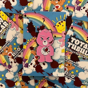 INTENSIVE CARE BEAR face enamel metal Pin Badge