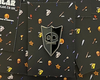MIDDELEEUWSE SlR DAnlEL FORTESQUE ronde zilveren geëmailleerde pin-badge