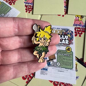 WONDER BOY - Tom-Tom iconic pose enamel metal Pin Badge