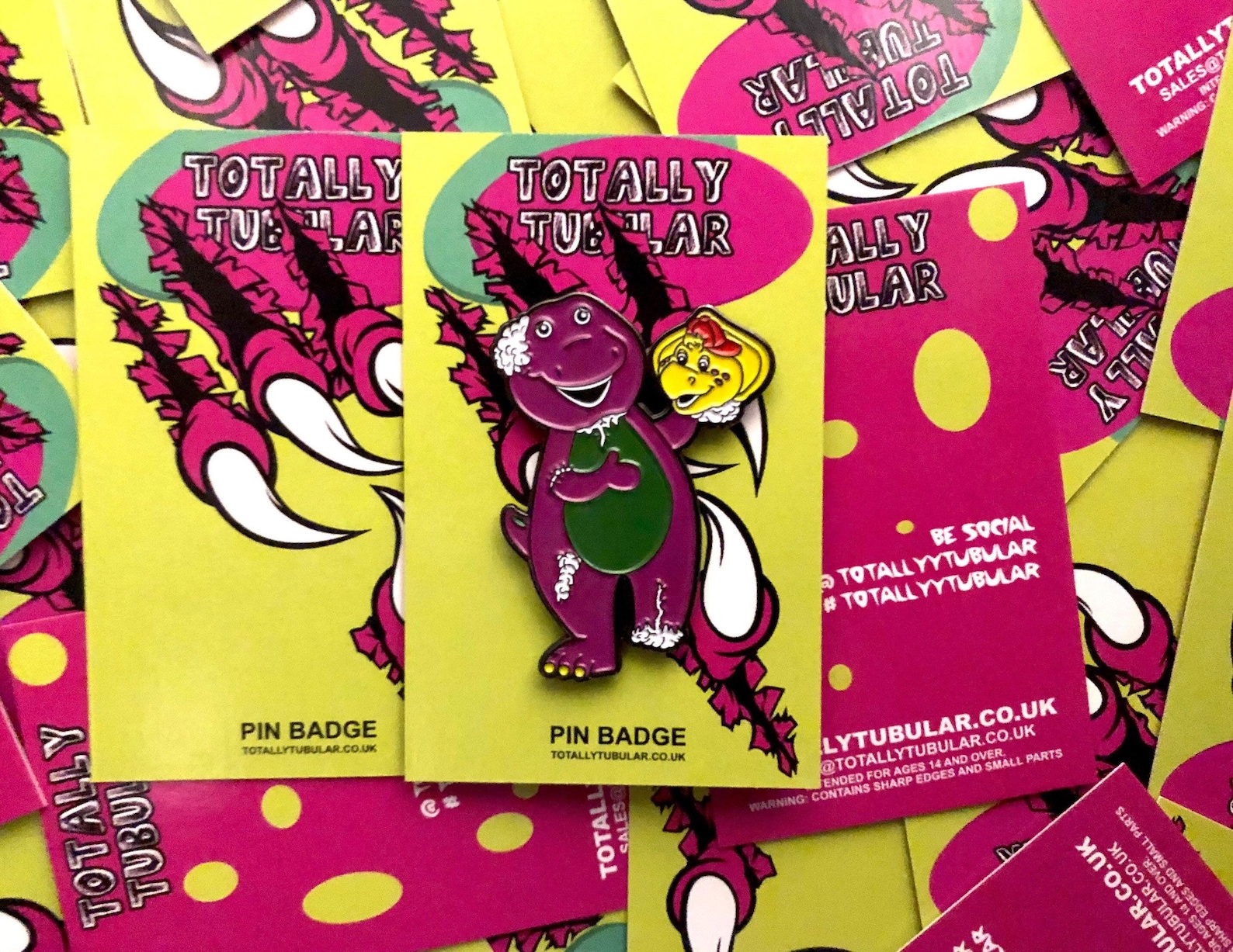 BARNEY THE Serial Killer DINOSAUR Ripping Bjs Head off Soft Enamel ...