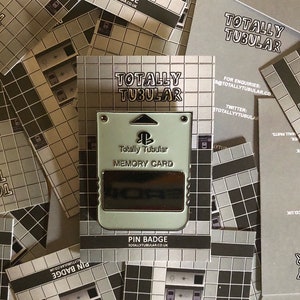 Insignia de pin de esmalte de tarjeta de memoria PSONE totalmente tubular