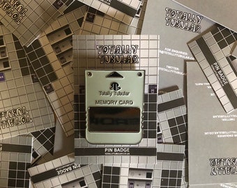 Totally Tubular PSONE Memory Card enamel pin badge