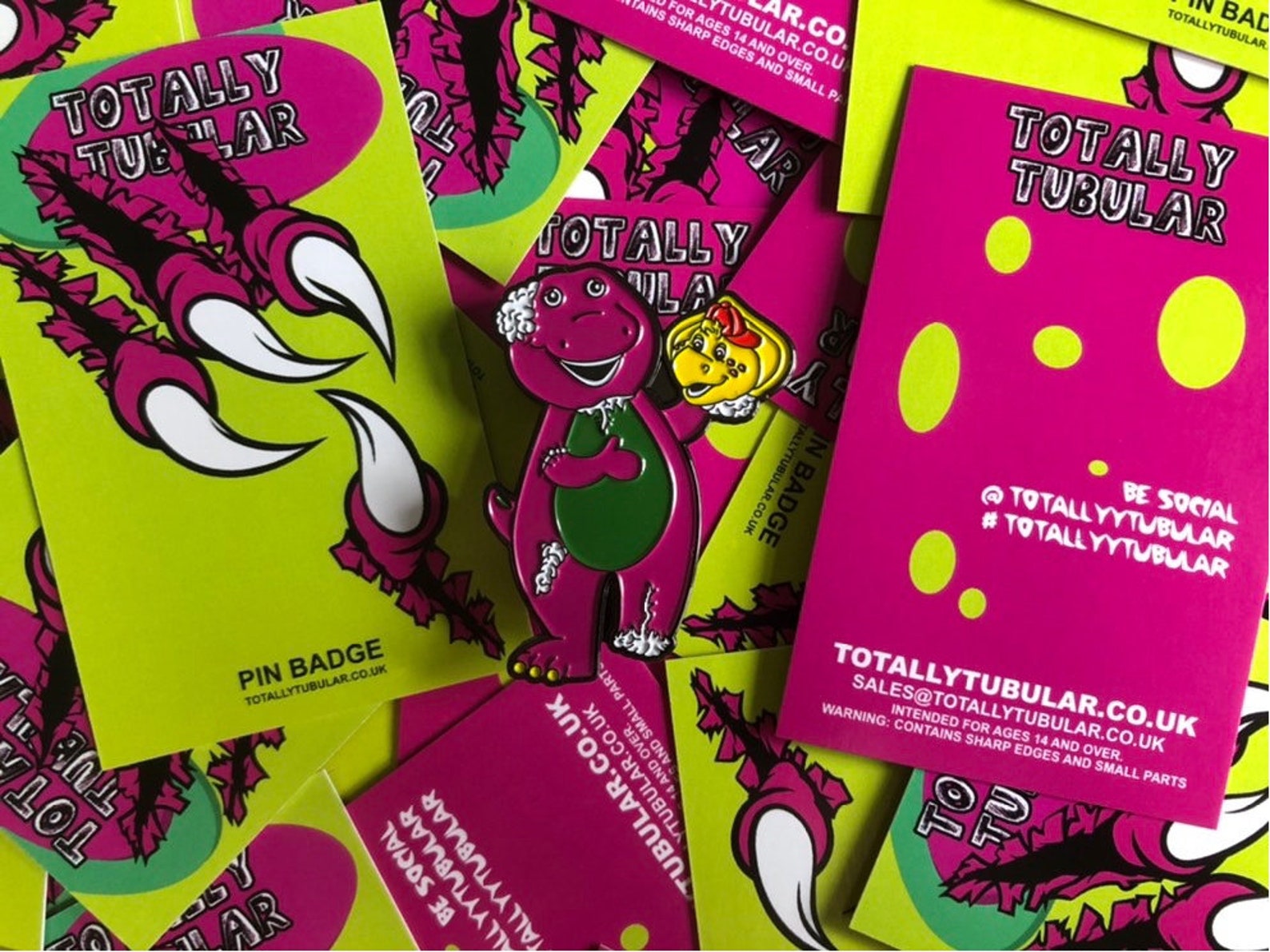 BARNEY THE Serial Killer DINOSAUR Ripping Bjs Head off Soft Enamel ...