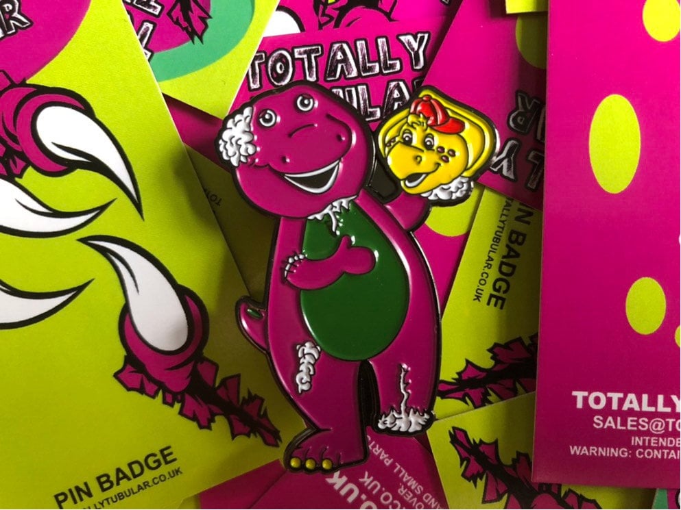 BARNEY THE Serial Killer DINOSAUR Ripping Bjs Head off Soft Enamel ...