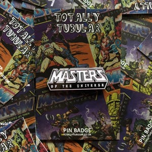 Masters of the Universe Comic Logo enamel metal Pin Badge