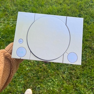 Scatola ricordo in legno per PlayStation 1 (PS1) con stampa in similpelle