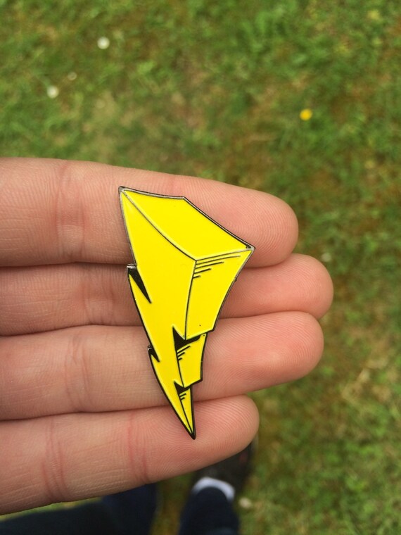 Mighty Morphin Power Rangers Lightning Bolt Hard Enamel Pin Etsy