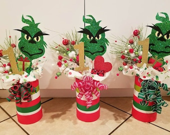 The Grinch Centerpieces