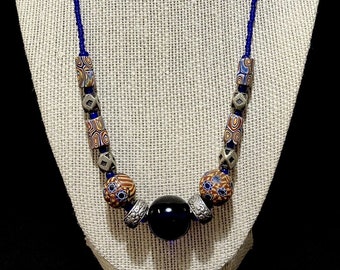 African trade bead, Venetian Millefiori necklace.