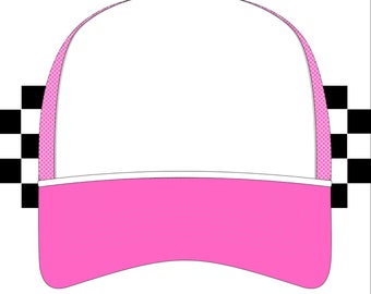 Trucker hat design template for trucker hat bar pink design patch layout printable