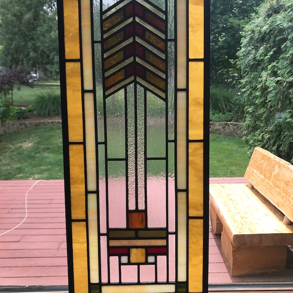 Prairie/craftsman style stained glass window